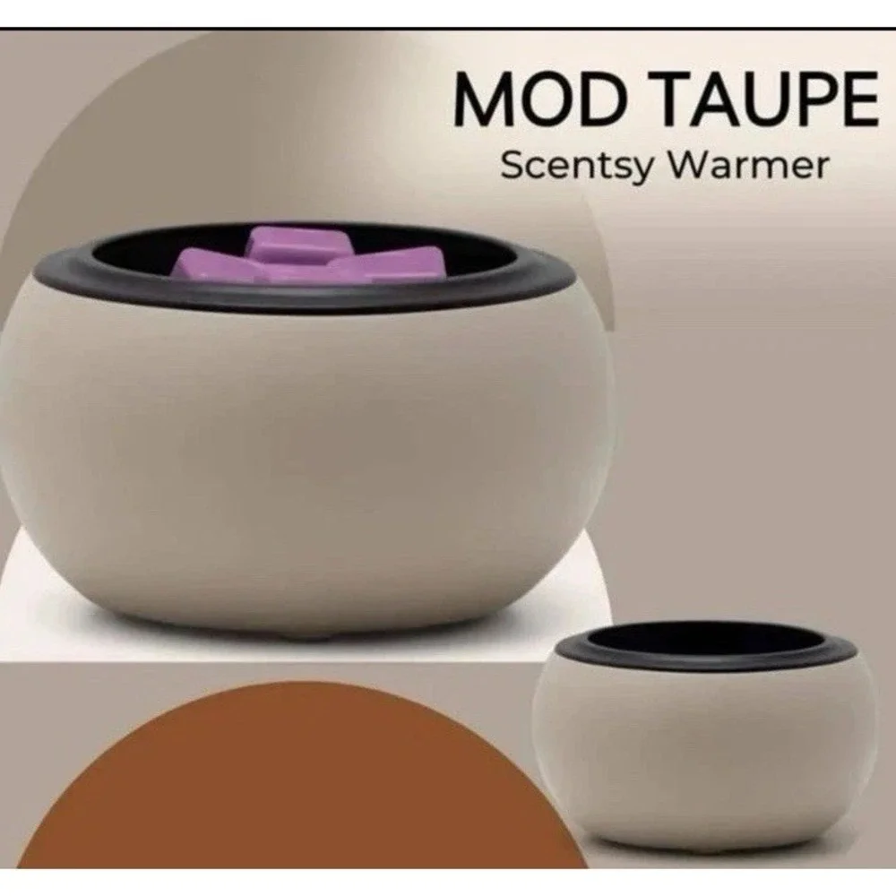 NEW small Scentsy Mod taupe warmer AND Star Wars Outer Rim 3-pack Scentsy bars